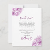 紫花水彩花嫁の提案 ノートカード (裏面)