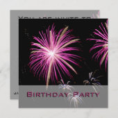 紫花火誕生会の招待 招待状 (正面/裏面)