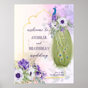 紫花結婚孔雀 ポスター
