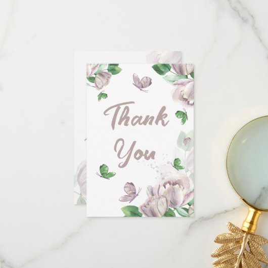 紫花結婚蝶 サンキューカード (正面/裏面インサイチュ)
