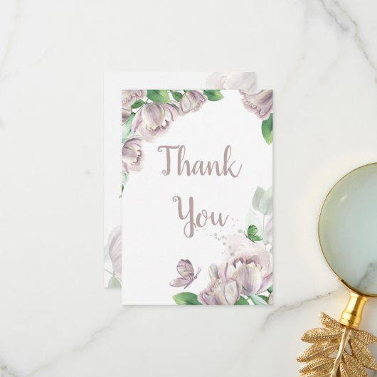 紫花結婚蝶 サンキューカード (正面/裏面インサイチュ)