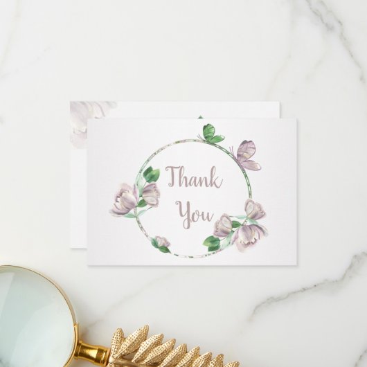 紫花結婚蝶 サンキューカード (正面/裏面インサイチュ)