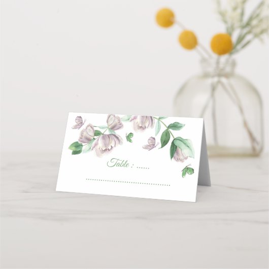 紫花結婚蝶 プレイスカード (正面)