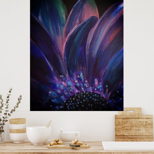 紫花絵画のポスター ポスター (キッチン)