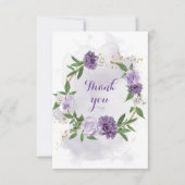 紫花緑金ゴールドリース サンキューカード (正面)