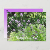 紫花考えのことわざこんにちは ポストカード (正面/裏面)