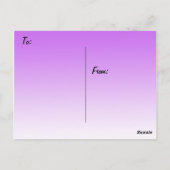 紫花考えのことわざこんにちは ポストカード (裏面)