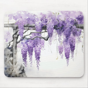 紫花色藤 マウスパッド