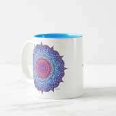 紫花葉曼荼羅 ツートーンマグカップ (正面左)
