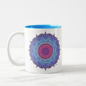 紫花葉曼荼羅 ツートーンマグカップ (左)