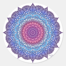 紫花葉曼荼羅 ラウンドシール