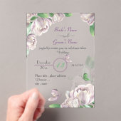 紫花葉根結婚蝶 アクリル招待状 (インサイチュ (ポータブル))