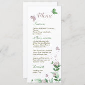 紫花葉根結婚蝶 メニュー (正面/裏面)