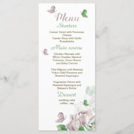 紫花葉根結婚蝶 メニュー