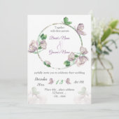 紫花葉根結婚蝶 招待状 (スタンド正面)