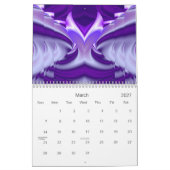 紫花虹の夢 カレンダー (3月 2027)
