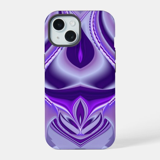 紫花虹の夢 iPhone 15ケース (裏面)