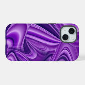 紫花虹の夢 iPhone 15ケース (裏面横)