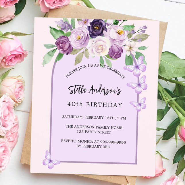 紫花蝶アーチ誕生日 (クリエイターアップロード済み)