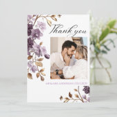 紫花金ゴールド葉サンキューカード サンキューカード (スタンド正面)