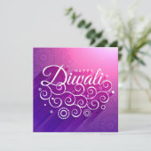 紫花開白熱［赤熱］光を放つくランゴリハッピーディワリ 招待状 (スタンド正面)