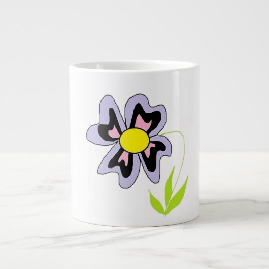 紫花 ジャンボコーヒーマグカップ (正面)