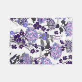 紫花 フリースブランケット (正面(横))