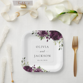 紫花・梅花・ぼほ・フローラ結婚ズ ペーパープレート