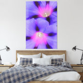 紫芸術的とピンク色の朝顔 キャンバスプリント (インサイチュ (寝室))