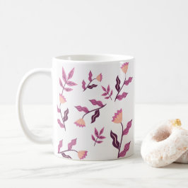 紫芸術的の花 コーヒーマグカップ