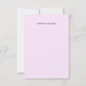 紫芸術的バラ水彩手色彩の鮮やか型 出欠カード (裏面)