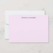 紫芸術的バラ水彩手色彩の鮮やか型 出欠カード (裏面)