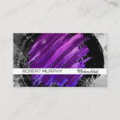 紫芸術的ブラシ |ブラシ 名刺 (正面)