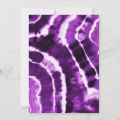 紫芸術的大理モダン石絞り染めベビーシャワー 招待状 (裏面)