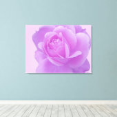 紫芸術的椿の花フローラフォトアート キャンバスプリント (インサイチュ (ウッドフロア))