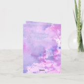 紫芸術的水彩黒墨母の日 カード (裏面)