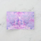 紫芸術的水彩黒墨母の日 カード (内部)