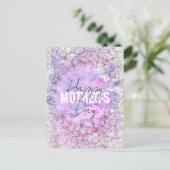 紫芸術的水彩黒墨母の日 ポストカード (スタンド正面)