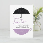 紫茶モダンパーティの招待状茶 招待状 (スタンド正面)