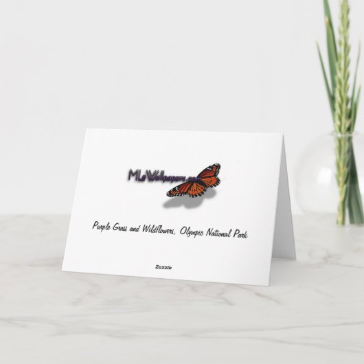 紫草と野花 カード (裏面)