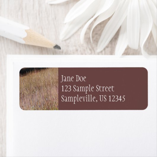 紫草と野花 ラベル (インサイチュ)