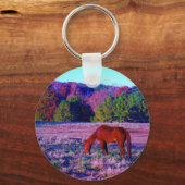 紫草の茶色の馬 キーホルダー (正面)