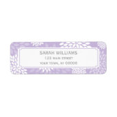 紫菊の花柄 ラベル (正面)