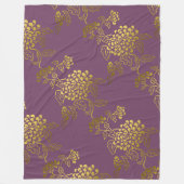 紫菊グラデーション色 フリースブランケット (正面)