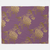 紫菊グラデーション色 フリースブランケット (正面(横))