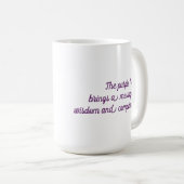 紫菖蒲の水彩花とことわざ コーヒーマグカップ (正面右)