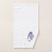 紫菖蒲の花絵画のバスタオルセット バスタオルセット (ハンドタオル)
