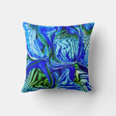 紫菖蒲の花/グリーンリーフ/ クッション (裏面)