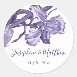 紫菖蒲結婚花 ラウンドシール