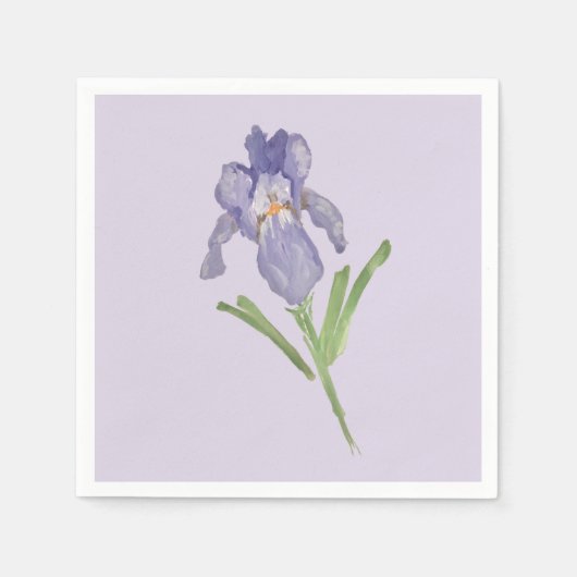 紫菖蒲絵を描花 スタンダードカクテルナプキン (正面)